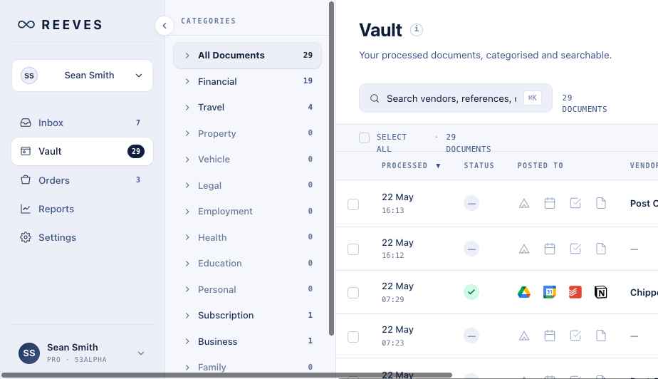 REEVES Vault