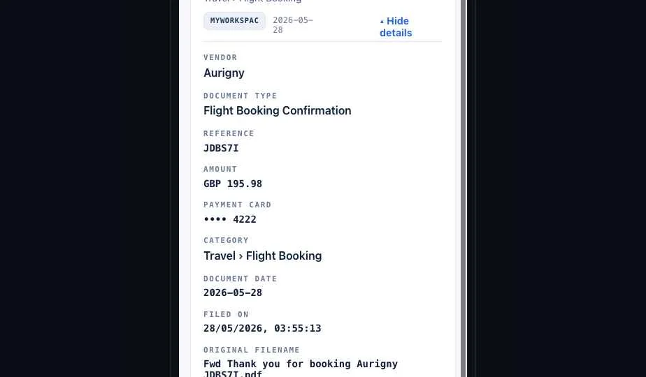 REEVES mobile document detail